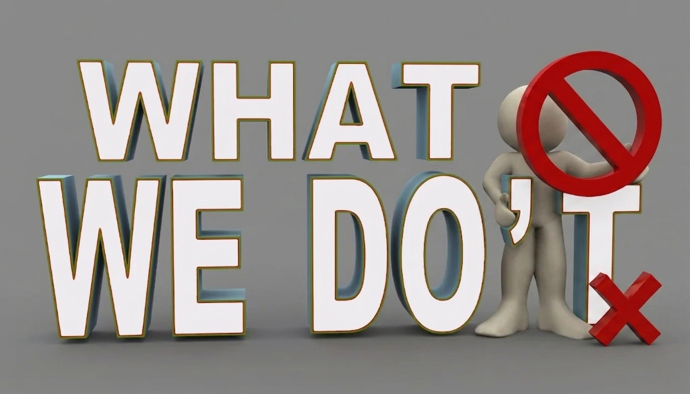What we don't do visual